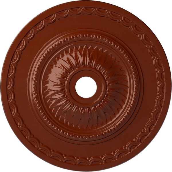 Ekena Millwork Sunflower Ceiling Medallion (Fits Canopies up to 5 5/8"), 29 1/2"OD x 3 5/8"ID x 1 5/8"P, Firebrick CM29SFFIF - main